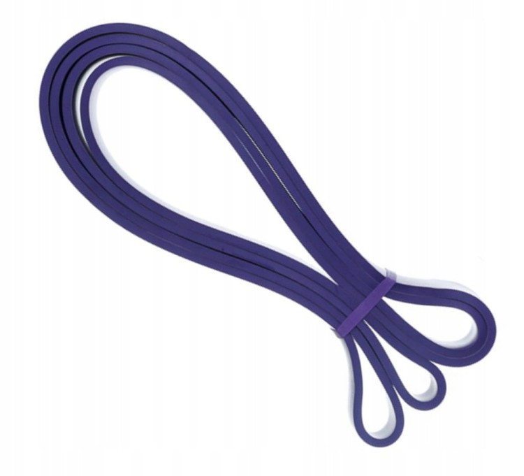 Taśma guma oporowa do treningu fioletowa opór 22-34kg