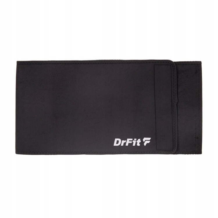 DrFit Neoprenowy pas stabilizator pleców do ćwiczeń uniwersalny czarny