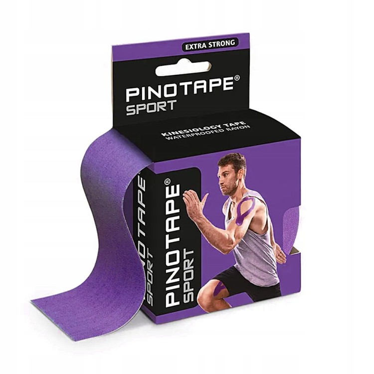 Taśma do kinesiotapingu PINO 5 cm x 5 m róże i fiolety