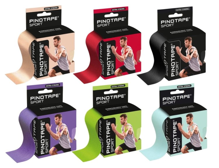Taśma do kinesiotapingu PINO 5 cm x 5 m róże i fiolety