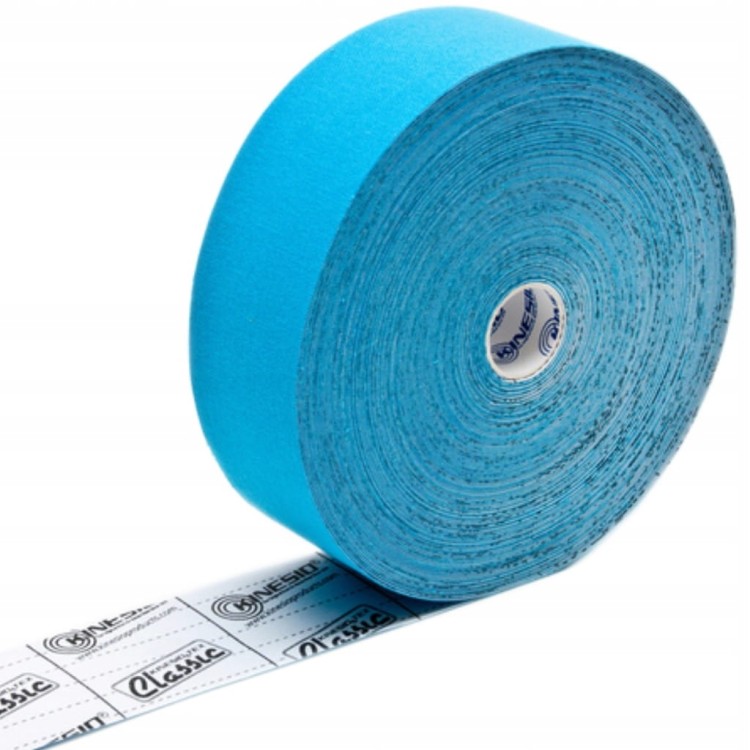 Taśma do kinesiotapingu Kinesio 5 cm x 31,5 m odcienie niebieskiego