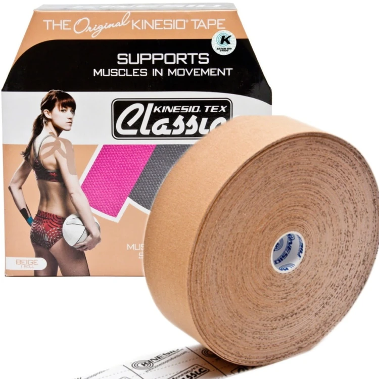 Taśma do kinesiotapingu Kinesio 5 cm x 31,5 m beże i brązy