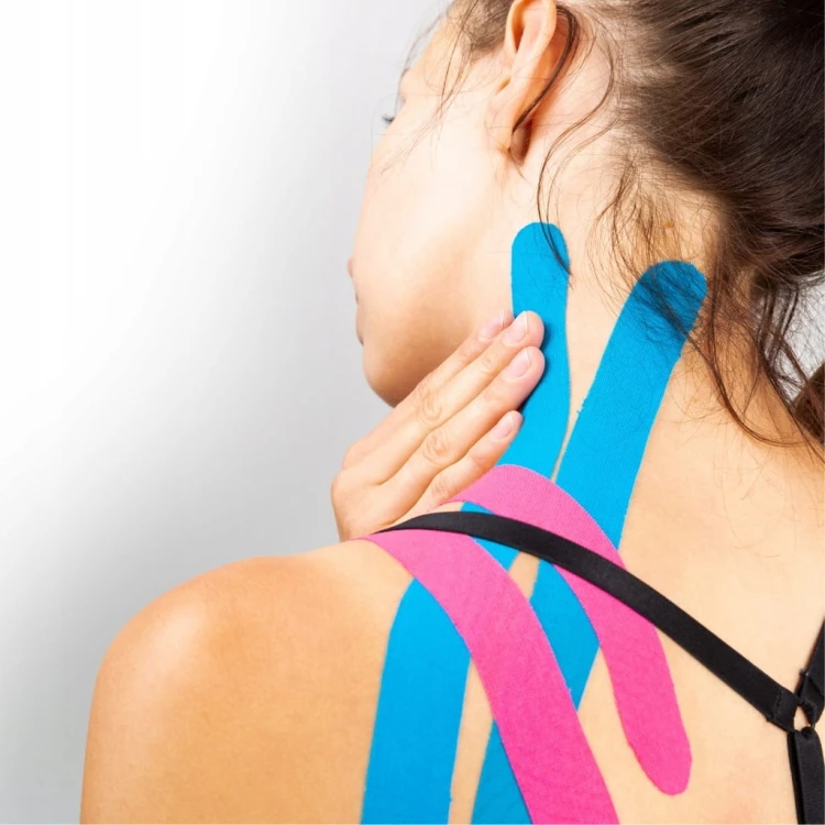 Taśma do kinesiotapingu Kinesio 5 cm x 31,5 m beże i brązy