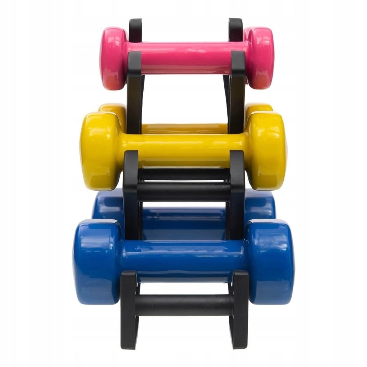 Hantle powlekane/gumowane stałe DrFit zestaw (2x0,5 kg, 2x1 kg , 2x1,5 kg)