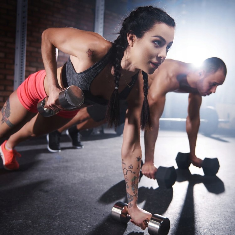 Hantle powlekane/gumowane stałe DrFit zestaw (2x0,5 kg, 2x1 kg , 2x1,5 kg)