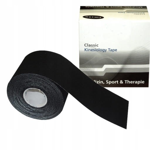 Taśma do kinesiotapingu PINO SPORT SENSITIVE 5 cm x 5 m czarny