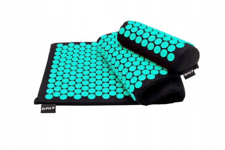 Mata do Akupresury z Igłami Duża 130cm Poduszka Wałek Masaż DrFit miętowa