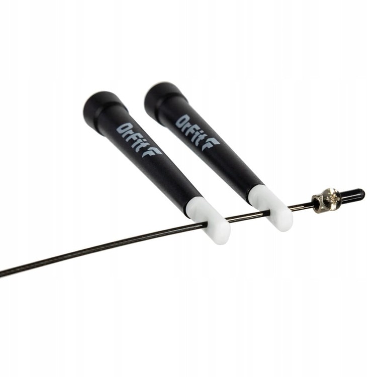 DrFit Skakanka bokserska cardio stalowa regulowana 3 m czarna