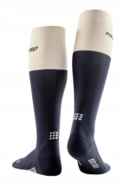 CEP Damskie skarpety kompresyjne sportowe Bloom wysokie granatowe II S