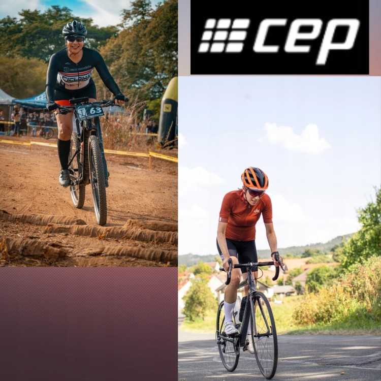 CEP Damskie skarpety kompresyjne sportowe Bloom wysokie granatowe II S