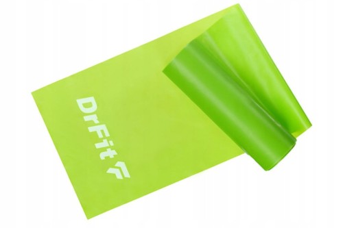 Taśma do ćwiczeń rehabilitacji zielona opór 2,2 kg 2 m DrFit