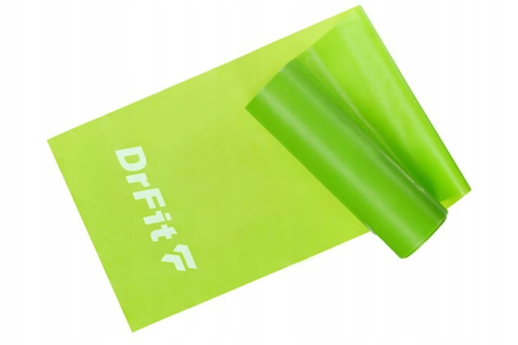 Taśma do ćwiczeń rehabilitacji zielona opór 2,2 kg 2 m DrFit