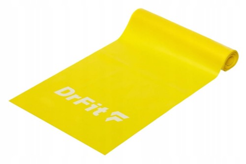 Taśma do ćwiczeń rehabilitacji żółta opór 2,2 kg 2 m DrFit