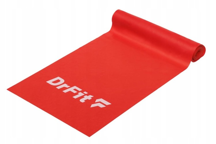 Taśma do ćwiczeń rehabilitacji czerwona opór 5,4 kg 2 m DrFit