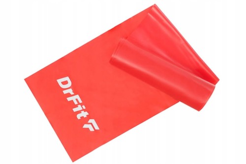 Taśma do ćwiczeń rehabilitacji czerwona opór 5,4 kg 2 m DrFit