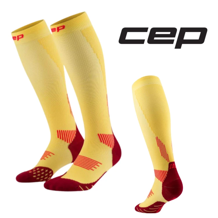 Skarpety kompresyjne długie męskie CEP Core RUN 5.0 XL V żółte