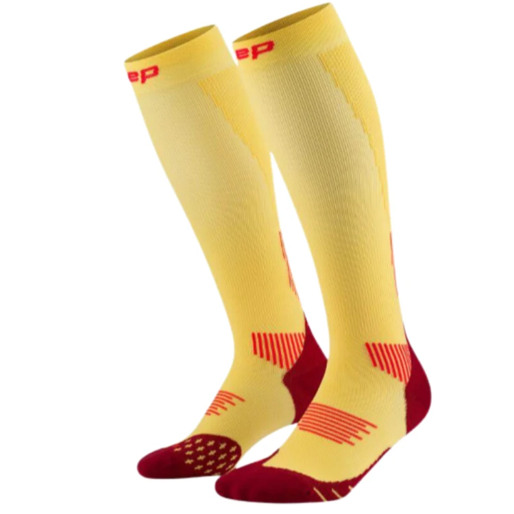Skarpety kompresyjne długie męskie CEP Core RUN 5.0 XL V żółte