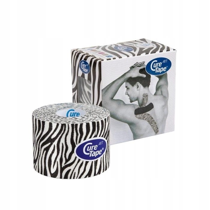 Taśma do kinesiotapingu CureTape Art 5 cm x 5 m Zebra