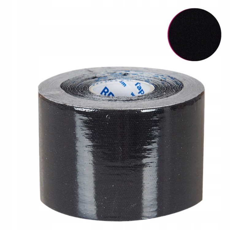 Taśma do kinesiotapingu Kinesio 5 cm x 4 m czarny