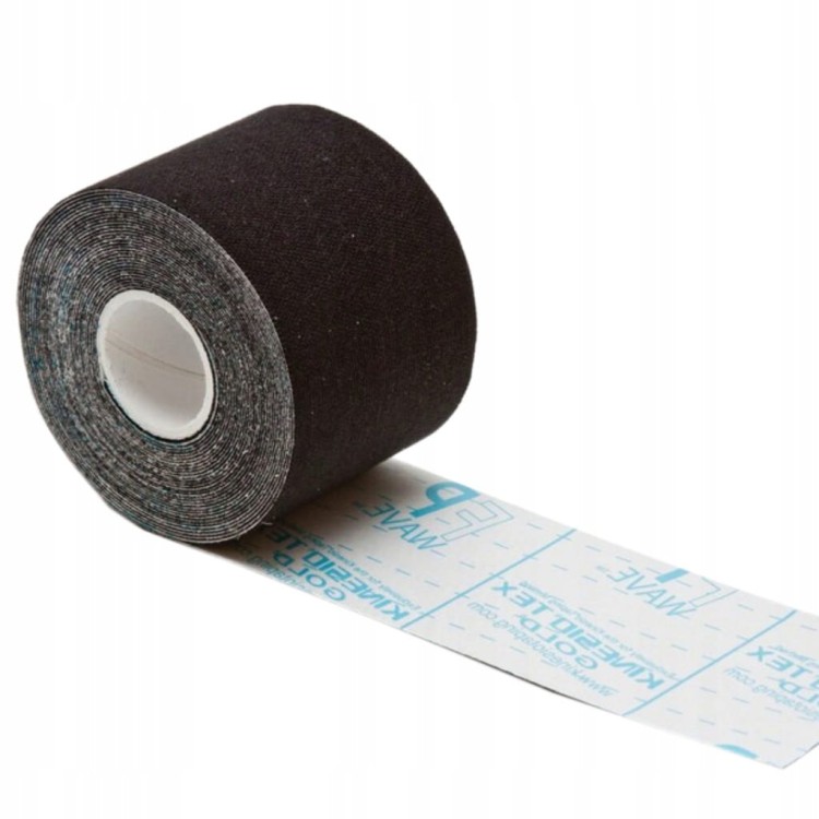 Taśma do kinesiotapingu Kinesio 5 cm x 4 m czarny