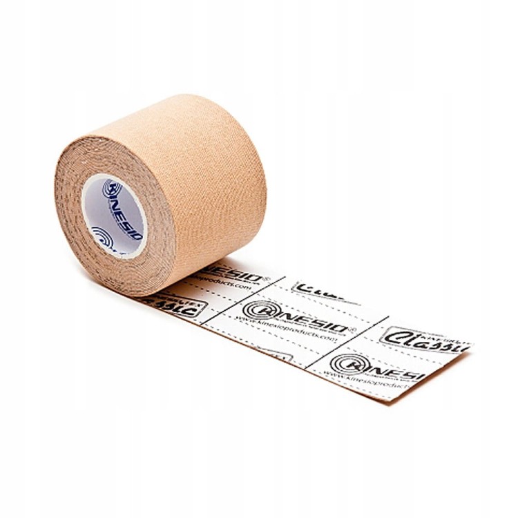 Taśma do kinesiotapingu Kinesio 5 cm x 4 m beże i brązy