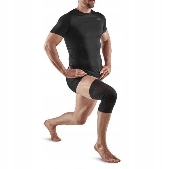 Opaska kompresyjna na kolano Cep XL, czarna wspomaga regenerację