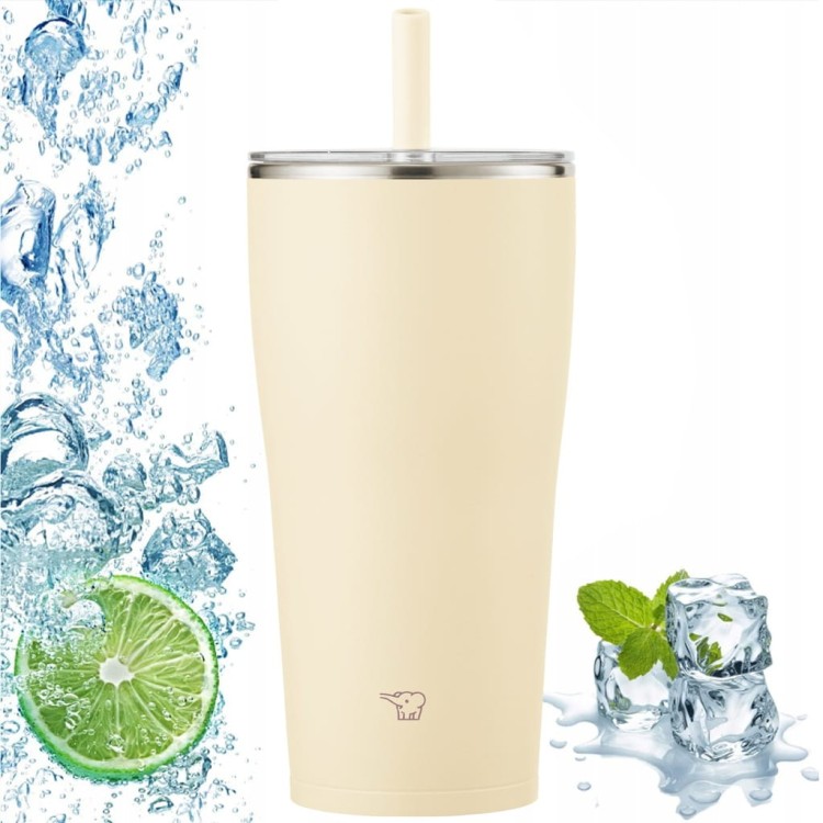 Kubek termiczny z słomką do auta ZOJIRUSHI SX-HA72H-CM 720 ml Beżowy