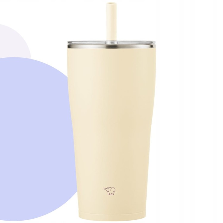 Kubek termiczny z słomką do auta ZOJIRUSHI SX-HA72H-CM 720 ml Beżowy