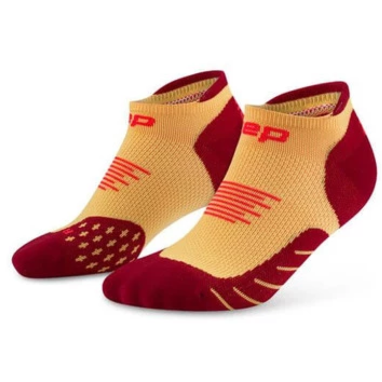 Skarpety kompresyjne męskie stopki no show  CEP CORE RUN żółte L IV 42-45