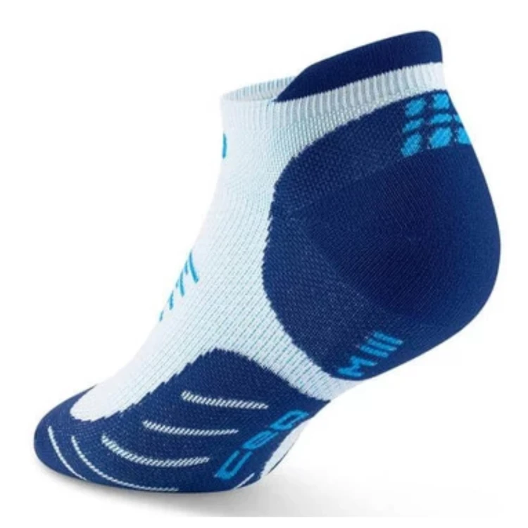 Skarpety kompresyjne męskie stopki no show  CEP CORE RUN  biało-niebieskie L IV 42-45