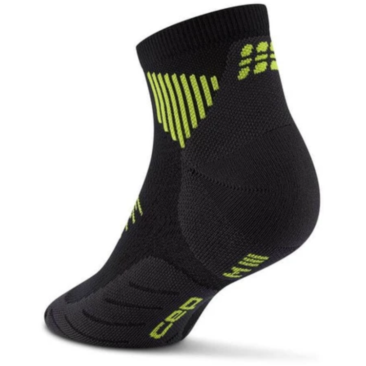 Skarpety kompresyjne męskie  low cut  CEP CORE RUN czarne-limonka XL V 45-48+