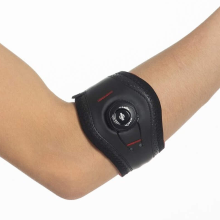 Opaska na łokieć tenisisty z systemem szybkiego zapięcia MSupport Red M