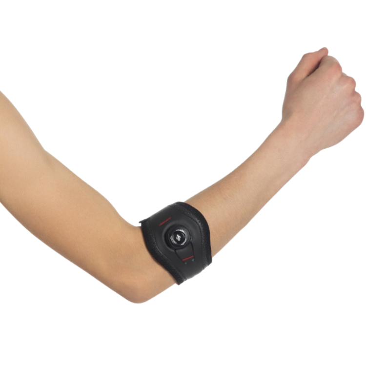 Opaska na łokieć tenisisty z systemem szybkiego zapięcia MSupport Red M