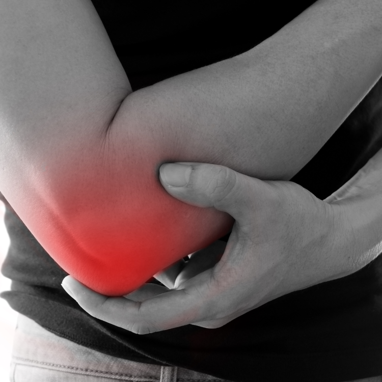 Opaska na łokieć tenisisty z systemem szybkiego zapięcia MSupport Red M