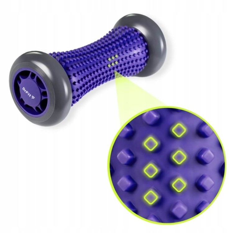 Wałek do Masażu Roller Masażer Sensoryczny Fioletowy 17 cm DrFit
