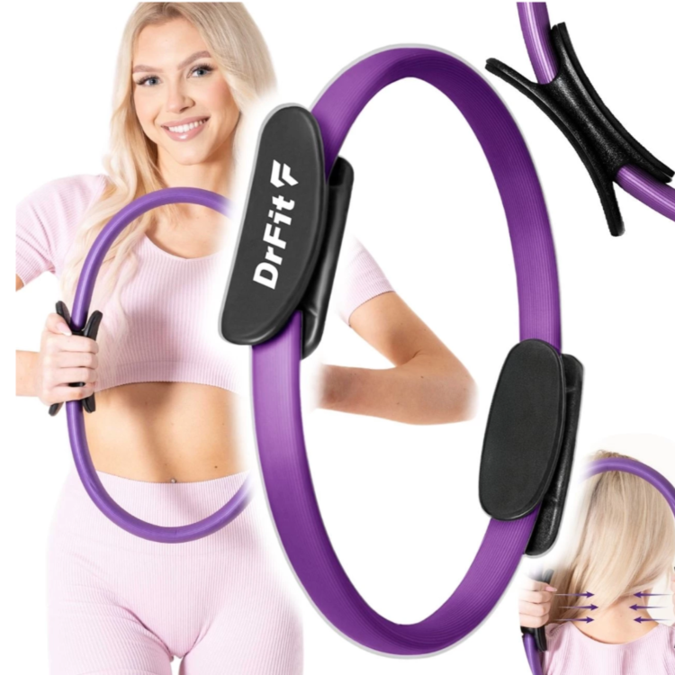 Ring do pilatesu obręcz do jogi fioletowy średnica 36 cm DrFit