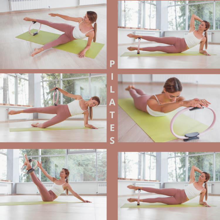 Ring do pilatesu obręcz do jogi szary średnica 36 cm DrFit