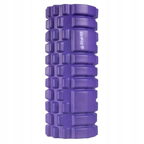 Wałek z wypustkami DrFit 33 cm x 15 cm fioletowy