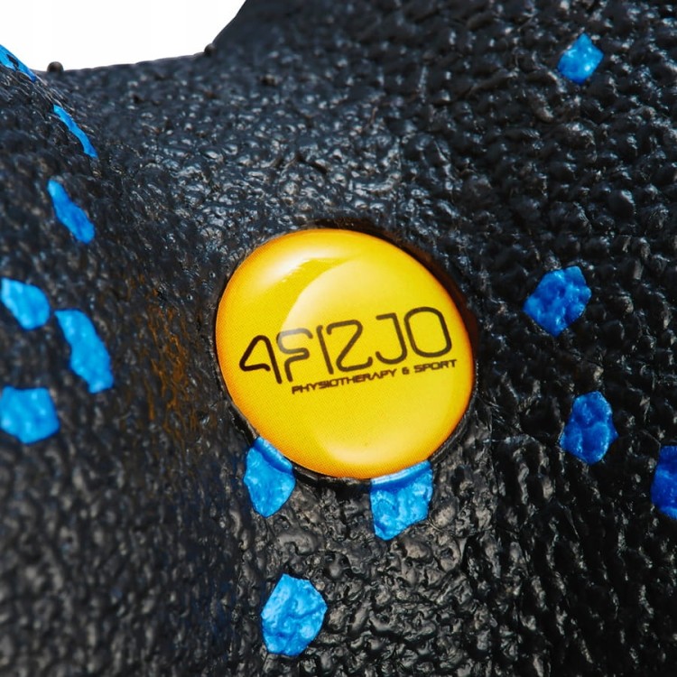 Piłka podwójna DUOBALL 4FIZJO 16 cm x 8 cm czarny, niebieski EPP