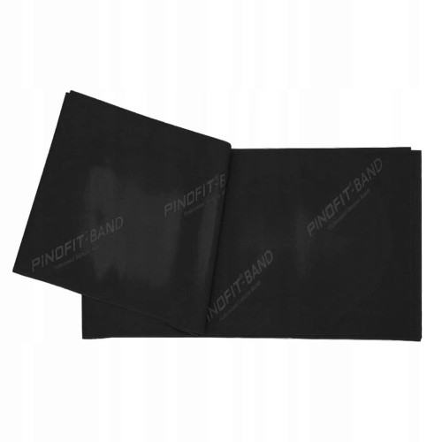 Taśma gimnastyczna typ Flat PINOFIT czarna opór super mocny
