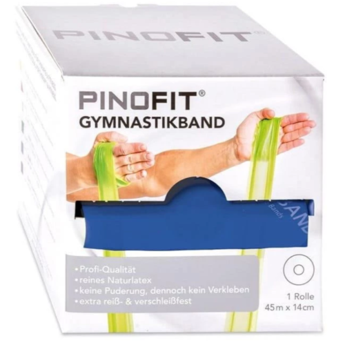 Taśma gimnastyczna typ Flat PINOFIT błękitna opór bardzo mocny +