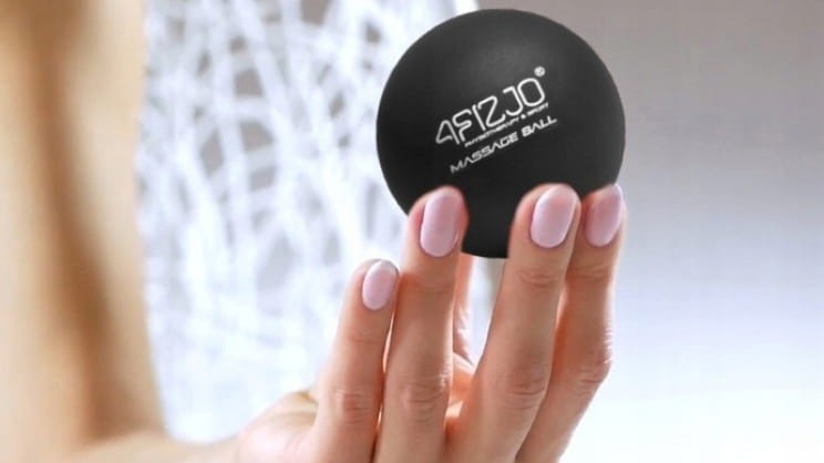 Piłka gładka LACROSSE twarda do masażu 4FIZJO średnica 6,25 cm czarna