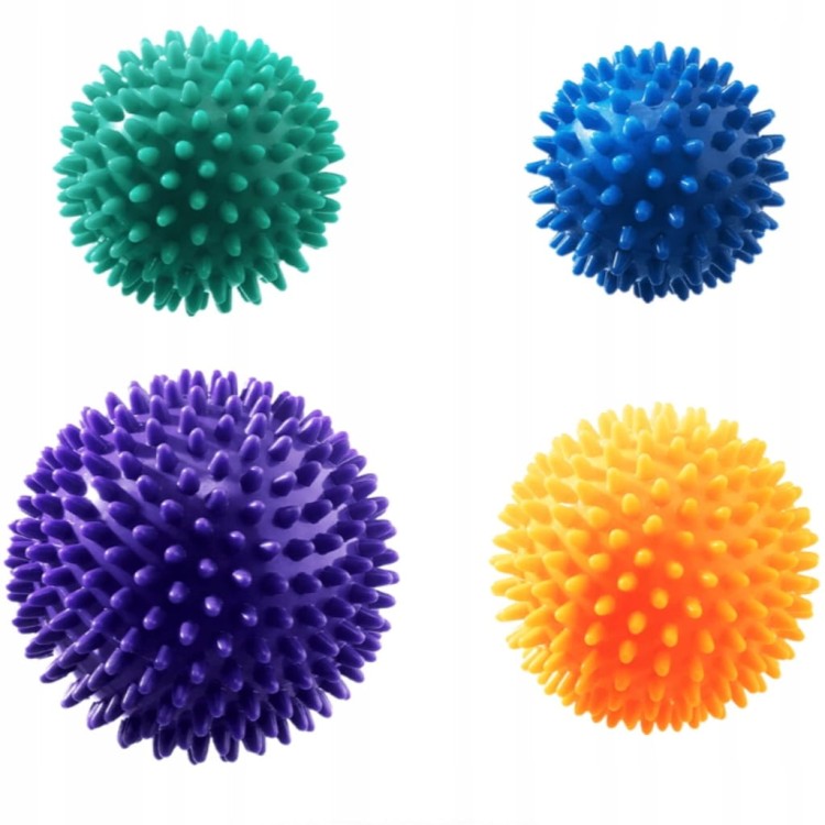 Piłeczki sensoryczne 4 szt twarde z kolcami DrFit