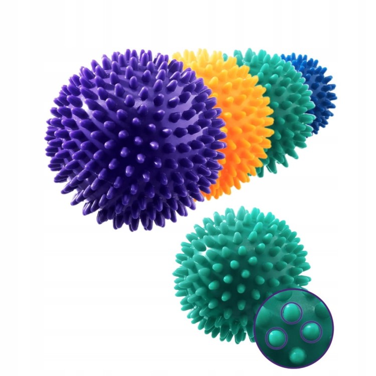 Piłeczki sensoryczne 4 szt twarde z kolcami DrFit