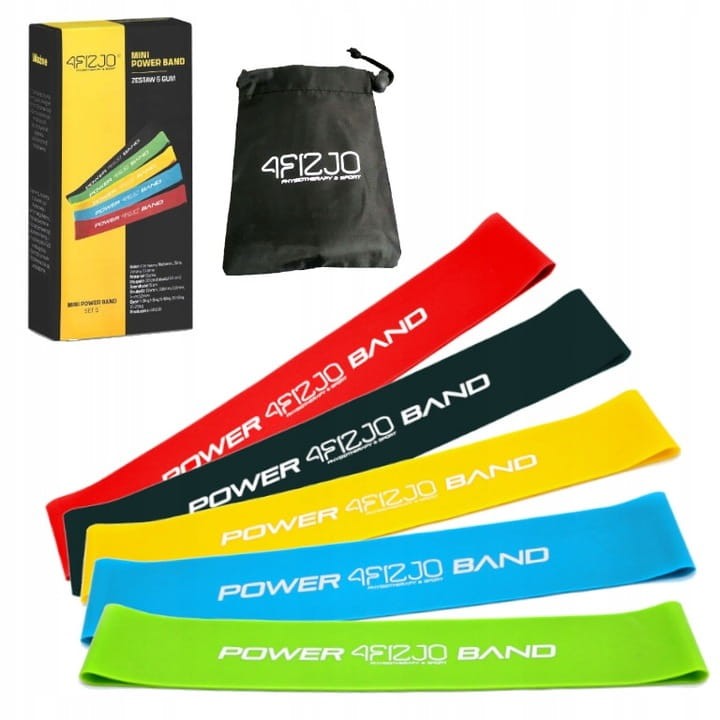 Zestaw 5 taśm MINI POWER BAND 4FIZJO