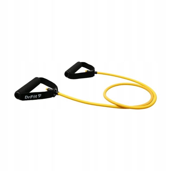 Guma oporowa do ćwiczeń z uchwytami żółta 4,5kg oporu