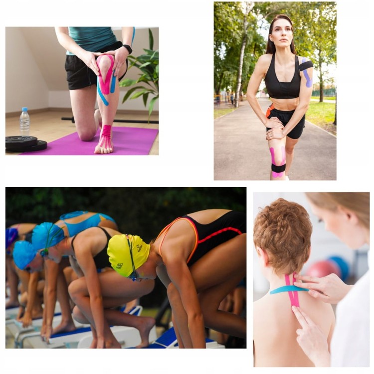 Pinotape Sport wodoodporny, mocny tejp dla sportowców 5 cm x 5 m MALINA