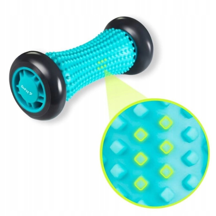 Wałek do Masażu Roller Masażer Sensoryczny Niebieski 17 cm DrFit