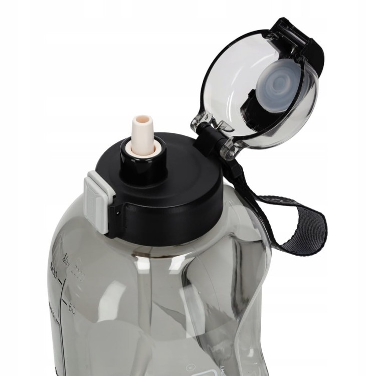 Butelka sportowa z tritanu 4FIZJO 2000 ml szara