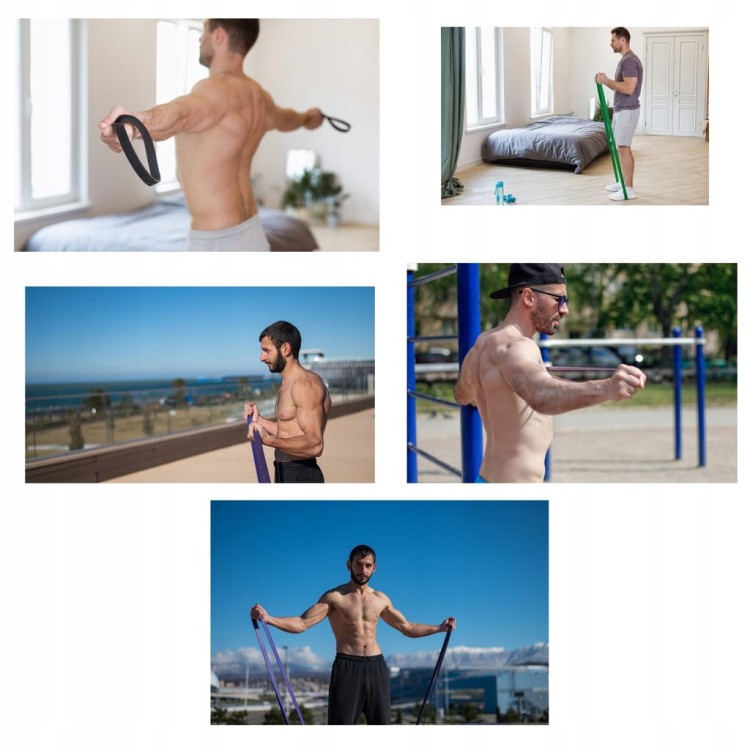 Guma oporowa do ćwiczeń czerwona opór 1-5 kg 4FIZJO 1 szt.